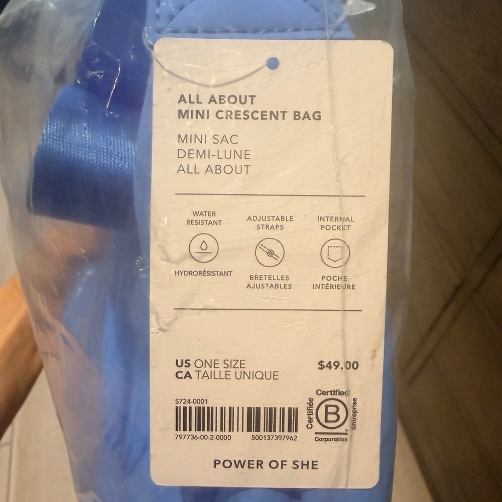 Athleta Bright Blue Crescent Crossbody - Picture 4 of 4